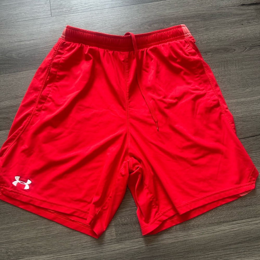 Under Armour Men's Bright Red Athletic Shorts